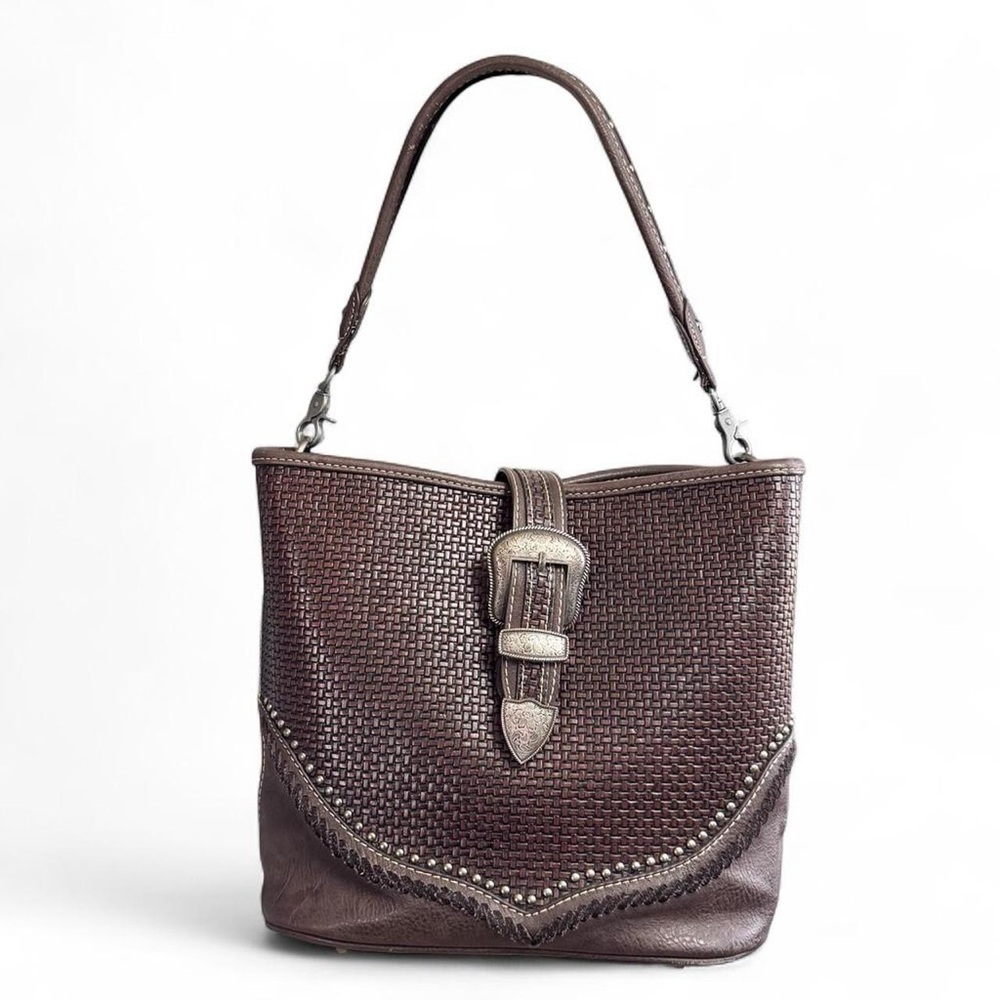 Trinity Ranch Plantation Basket Weave Conceal Carry Purse 🤎